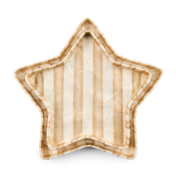 Mocha Star Capiz Trays, Set of 2 image number 2