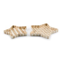 Mocha Star Capiz Trays, Set of 2