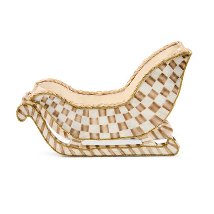 Mocha Check Capiz Sleigh