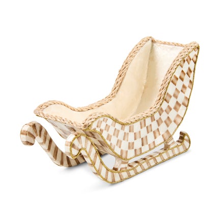 Mocha Check Capiz Sleigh