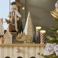 Mocha Check Capiz Small Tree