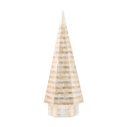 Mocha Check Capiz Medium Tree