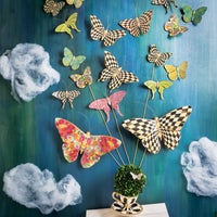 Courtly Check Butterfly Wall Decor