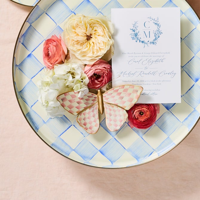 Rosy Check Wall Decor Butterfly Duo image number 4