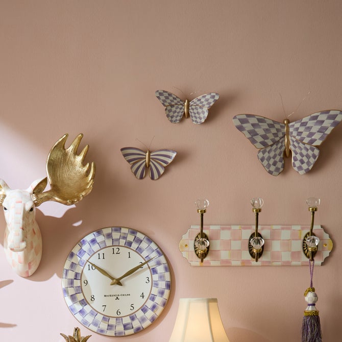 Violet Butterfly Wall Decor Duo image number 1