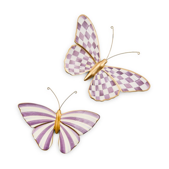 Violet Butterfly Wall Decor Duo image number 0