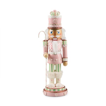 Rosy Peppermint Wood Nutcracker