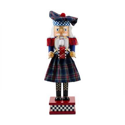 Timeless Tartan Wood Nutcracker