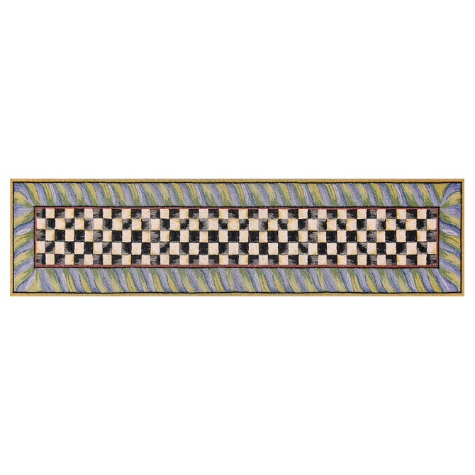 Courtly Check Purple & Green 2'6" x 10' Washable Runner image number 0