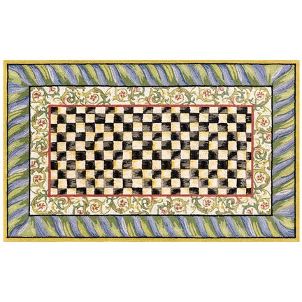 Courtly Check Purple & Green 5' x 7'6" Washable Rug