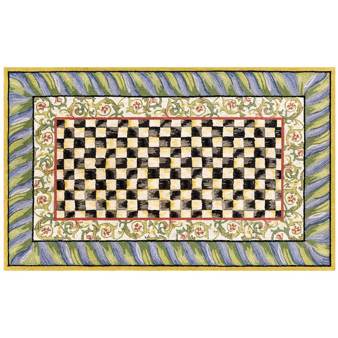 Courtly Check Purple & Green 5' x 7'6" Washable Rug image number 0
