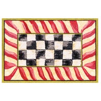 Courtly Check Red & Gold 2' x 3' Washable Rug