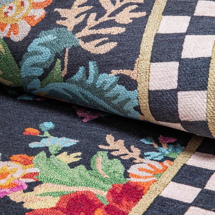 Flower Market 6' Octagon Washable Rug