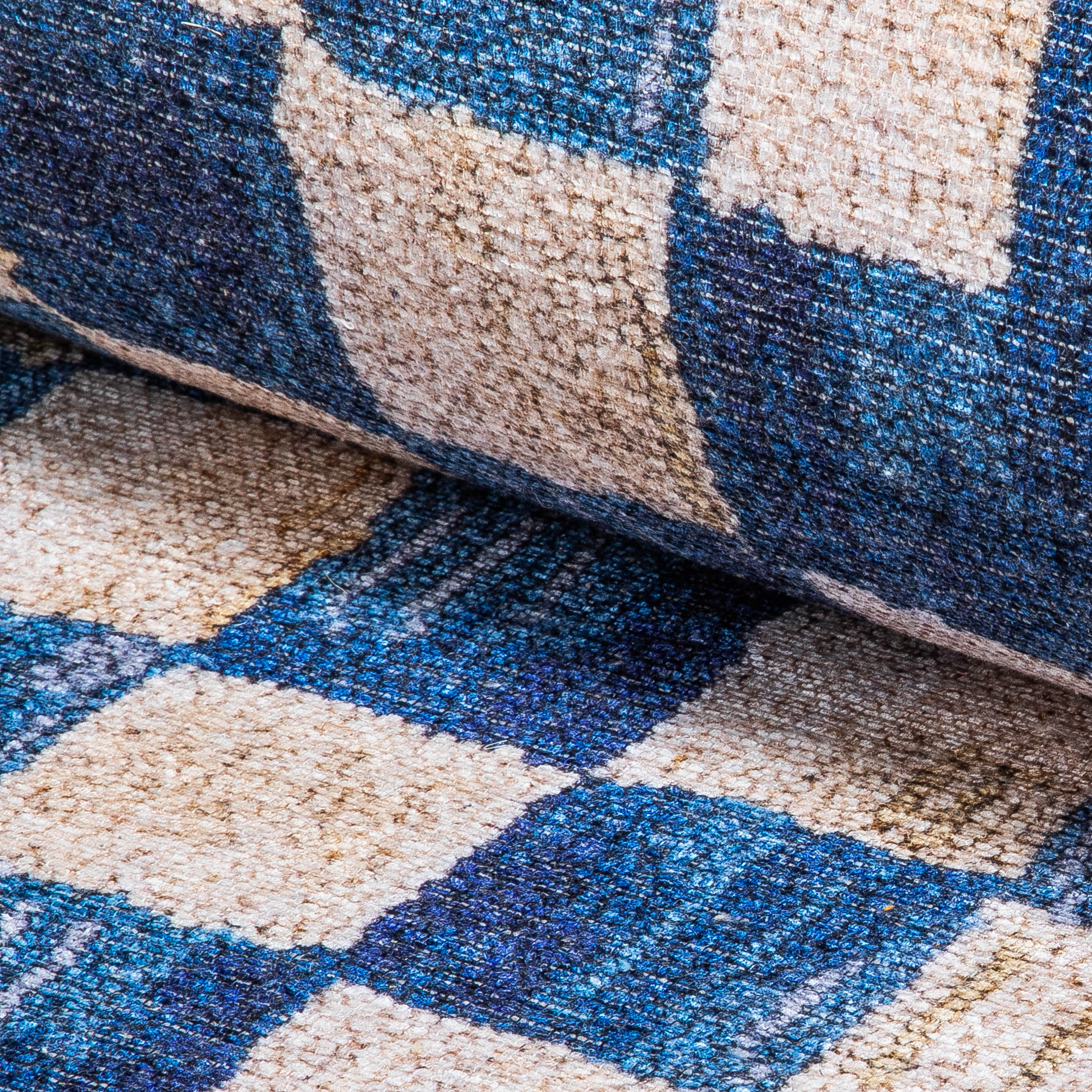MacKenzie-Childs | Truly Royal Check 2' x 3' Washable Rug