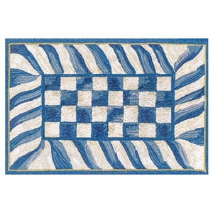 MacKenzie-Childs ラグ カーペット91 cm × 150cm MacKenzie-Childs | Truly Royal Check 2' x 3' Washable Rug