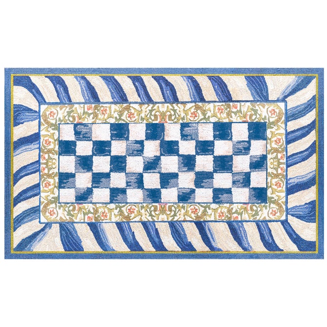 Truly Royal Check 3' x 5' Washable Rug image number 0