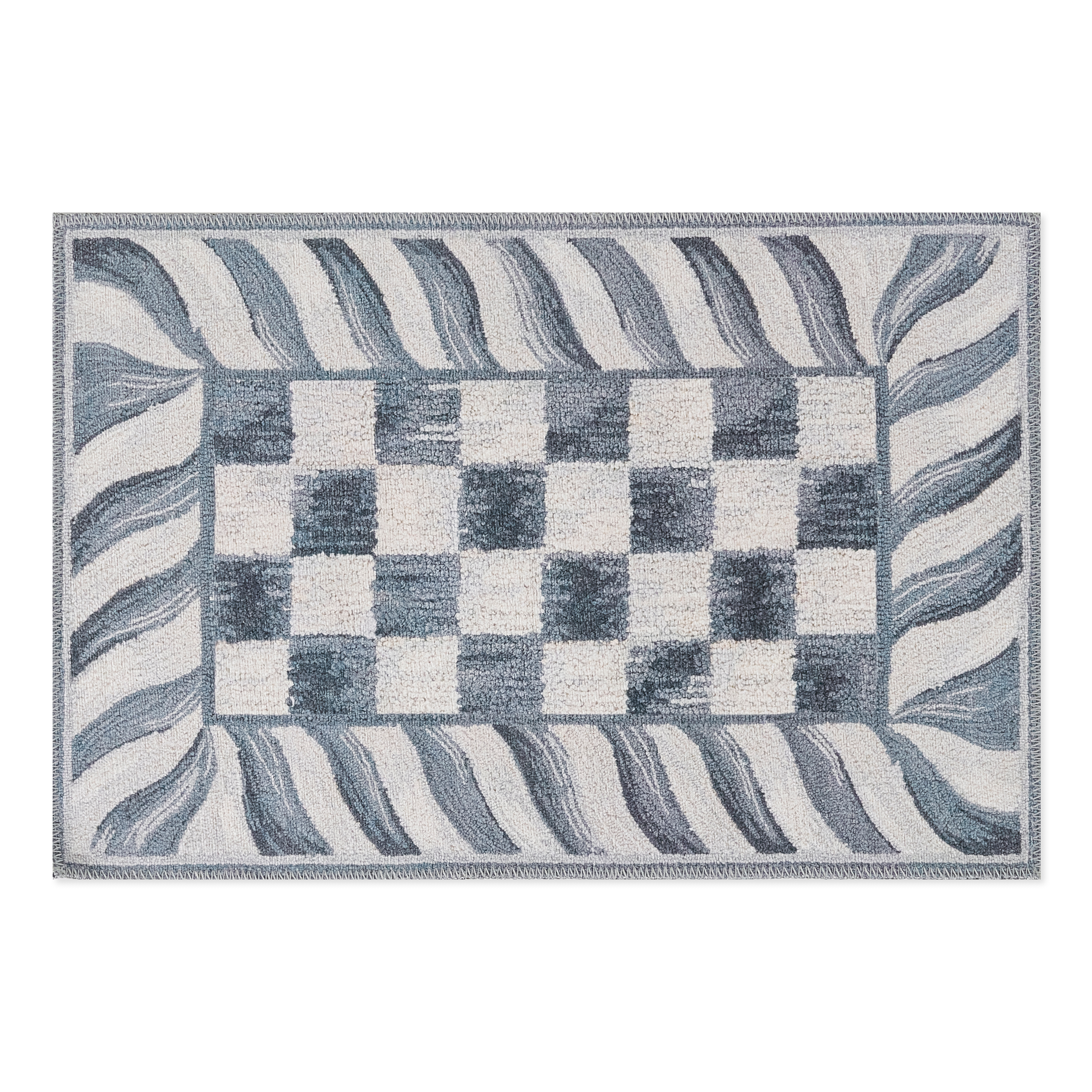 MacKenzie-Childs | Sterling Check 2' x 3' Washable Rug