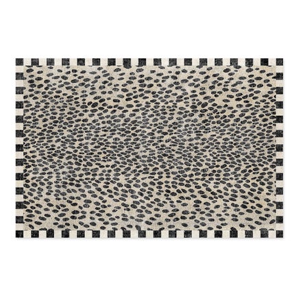 Snow Leopard 3' x 5' Washable Rug