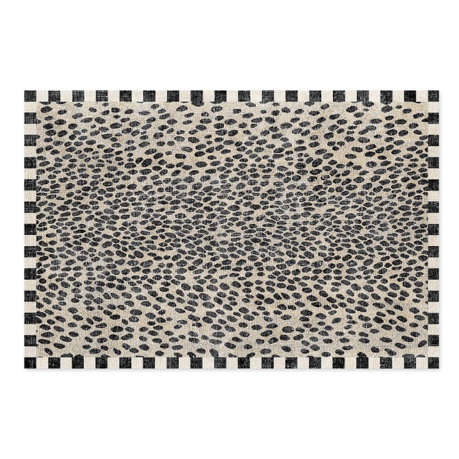 Snow Leopard 3' x 5' Washable Rug image number 0