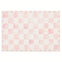 Rosy Checkered 2' x 3' Washable Rug