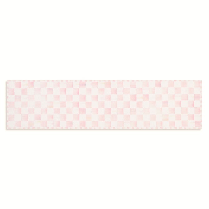 Rosy Checkered 2'6" x 10' Washable Runner image number 0