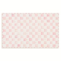 Rosy Checkered 3' x 5' Washable Rug