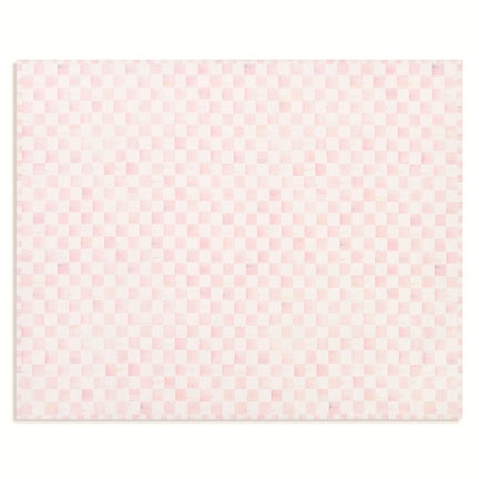 Rosy Checkered 8' x 10' Washable Rug