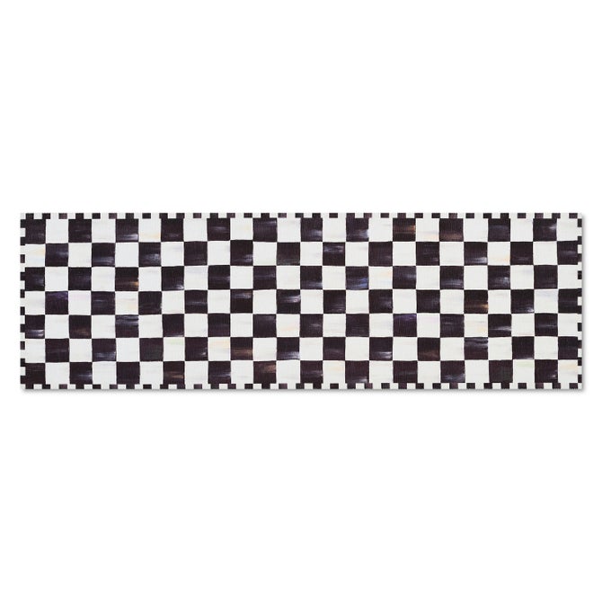 Courtly Checkered 2'6" x 8' Washable Runner image number 0