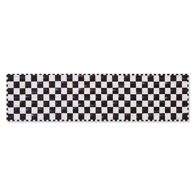 Courtly Checkered 2'6" x 10' Washable Runner image number 0