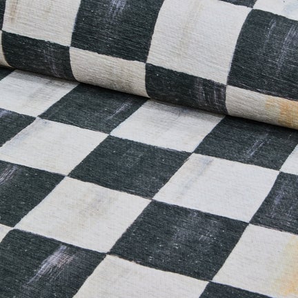 Courtly Checkered 3' x 5' Washable Rug