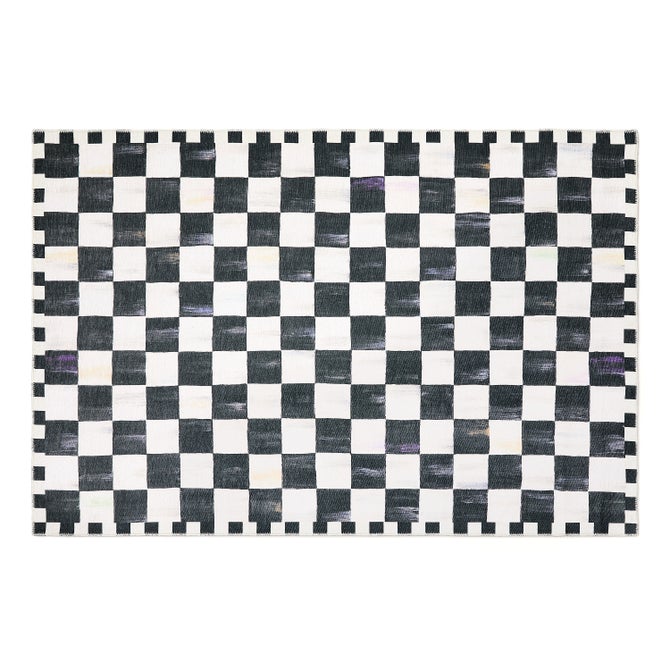 Courtly Checkered 5' x 7'6" Washable Rug image number 0