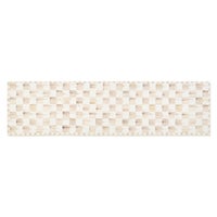 Mocha Checkered 2'6" x 10' Washable Runner