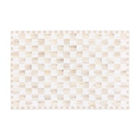 Mocha Checkered 3' x 5' Washable Rug