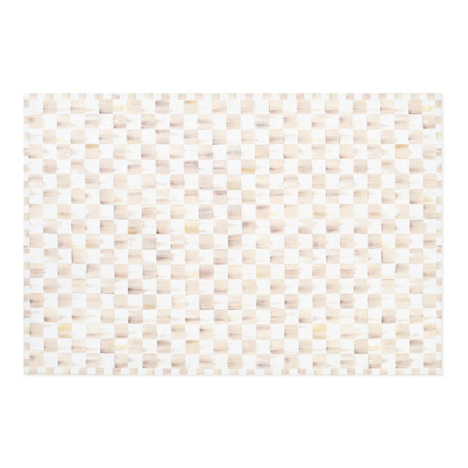 Mocha Checkered 5' x 7'6" Washable Rug image number 0