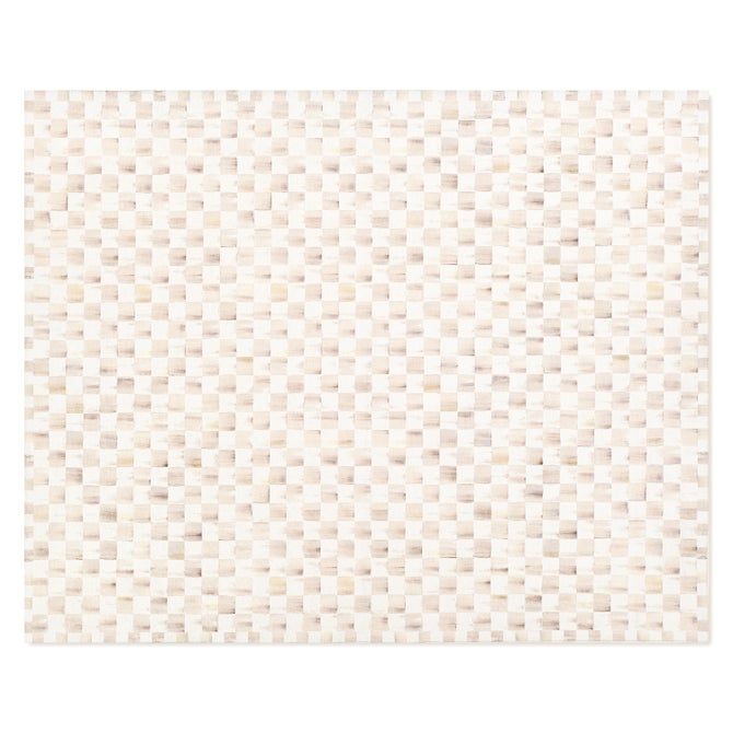 Mocha Checkered 8' x 10' Washable Rug image number 0