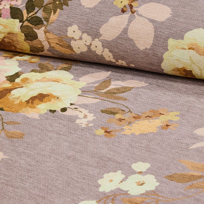 Taupe Wild Rose 5' x 7'6" Washable Rug image number 1