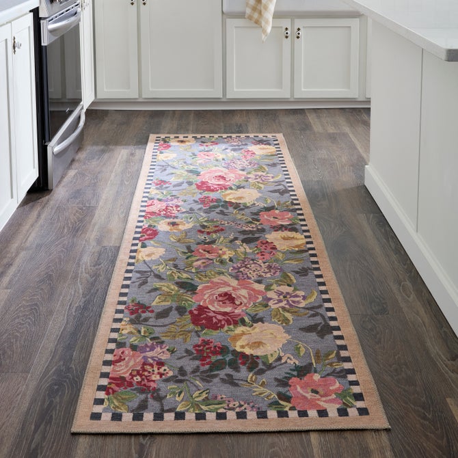 Tudor Rose 2'6" x 8' Washable Runner image number 1