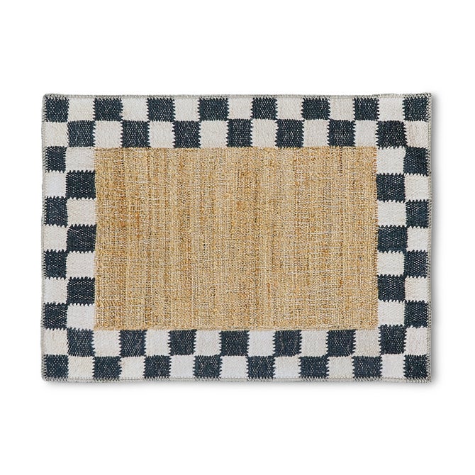 Naturals Check 2' x 3' Washable Rug image number 0