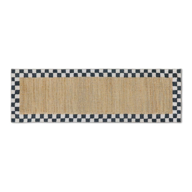 Naturals Check 2'6" x 8' Washable Runner image number 0