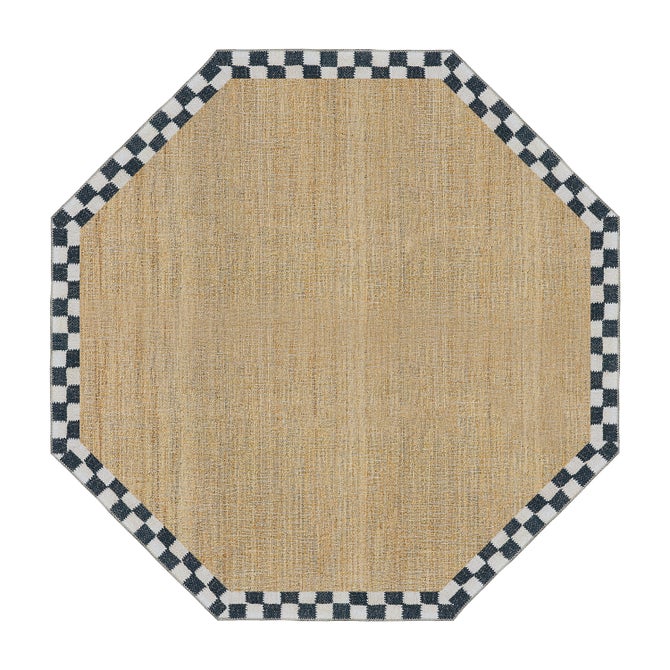 Naturals Check 6' Octagon Washable Rug image number 0