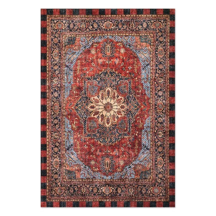 Heriz Checked Red 3' x 5' Washable Rug