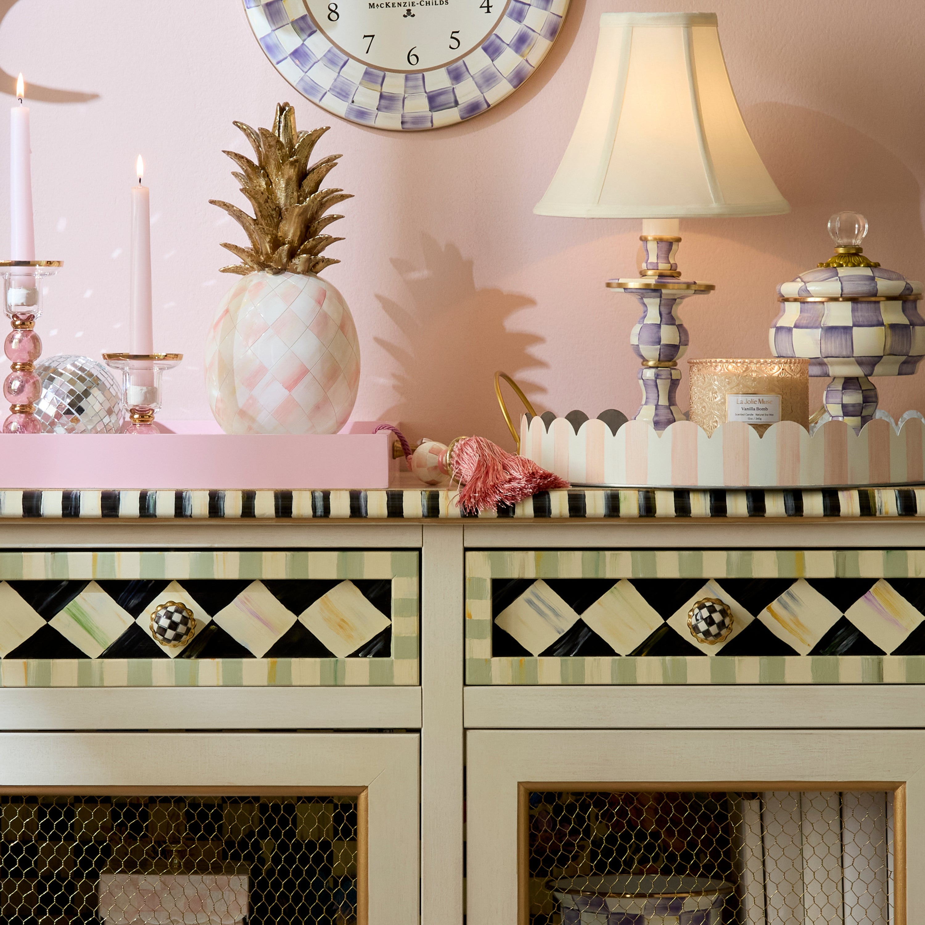 MacKenzie-Childs | Rosy Check Tassel