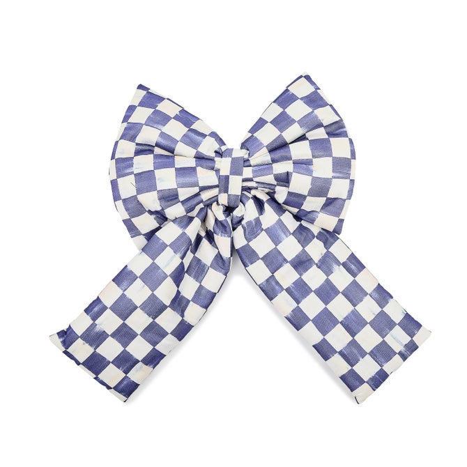 Violet Check Large Bow image number 0
