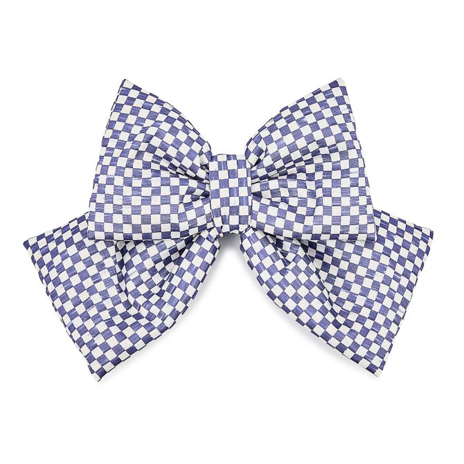 Violet Check Small Bow image number 0