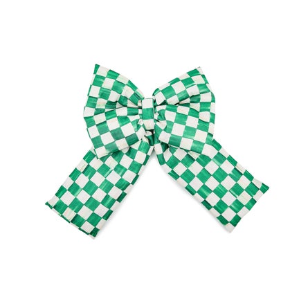 Green Check Large Bow