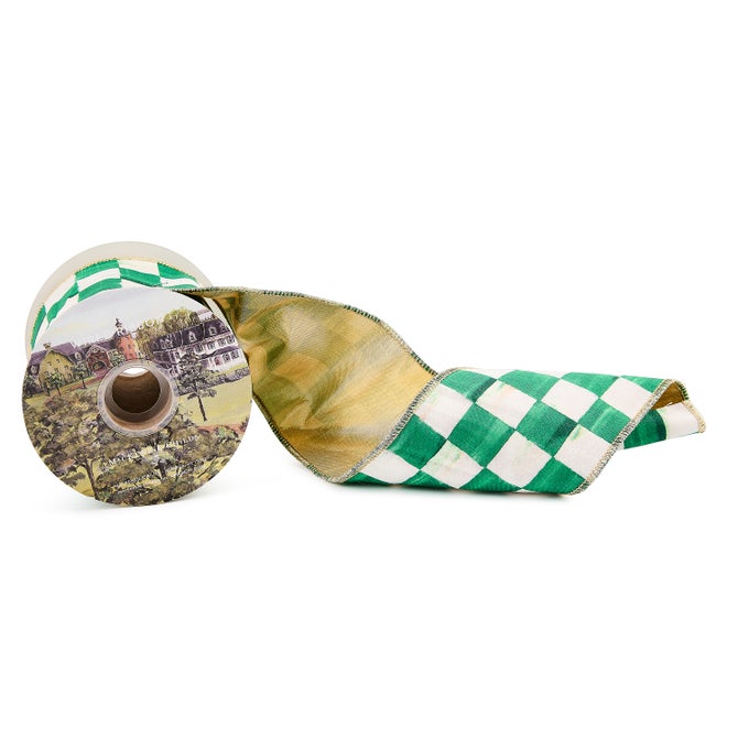 Green Check 4" Ribbon image number 0