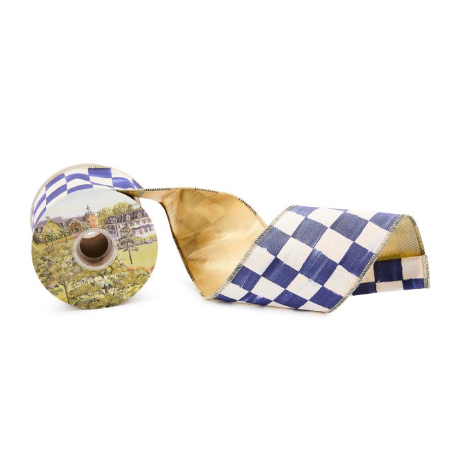 Violet Check 4" Ribbon image number 0