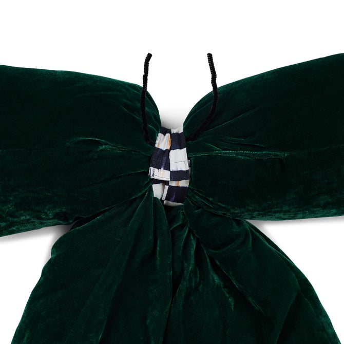 Green Velvet Jumbo Bow image number 1