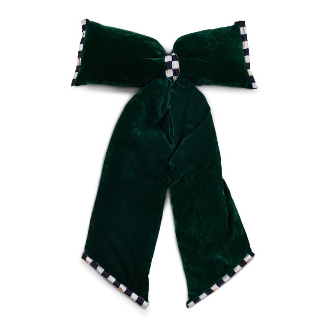 Green Velvet Jumbo Bow image number 0