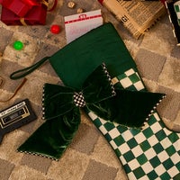 Green Velvet Small Bow